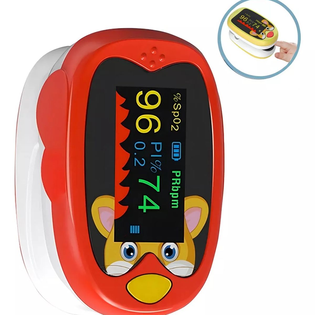 GENERICO - Pulso Oxímetro Pediatrico Niños Recargable Infantil + Correa