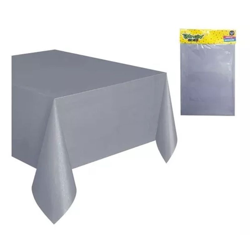 GENERICO - Mantel color gris 137x183cm plástico tipo tela