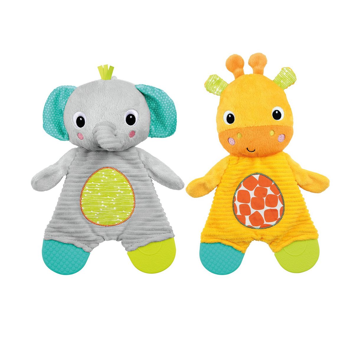 BRIGHT STARTS - Set de Mordedores x 2 Jirafa y Elefante 8916