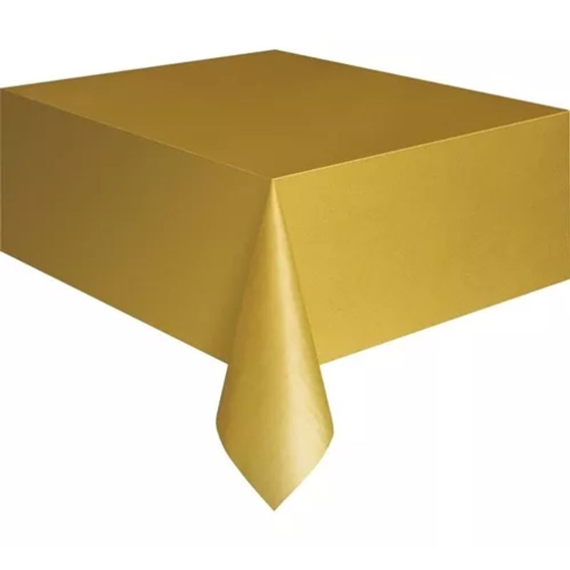GENERICO - Mantel color dorado 137x183cm plastico tipo tela
