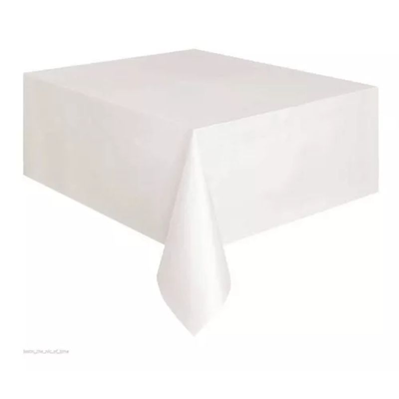 GENERICO - Mantel color blanco 137x183cm plastico tipo tela