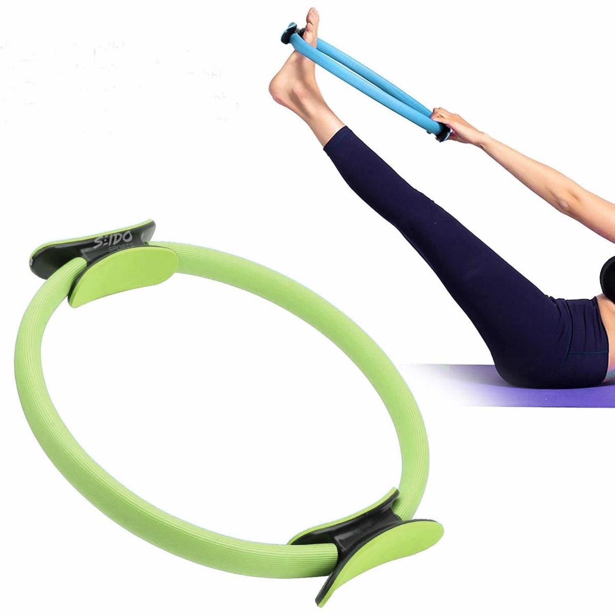 GENERICO - Anillo Yoga Aro Pilates Ejercicio Resistencia Brazos Piernas