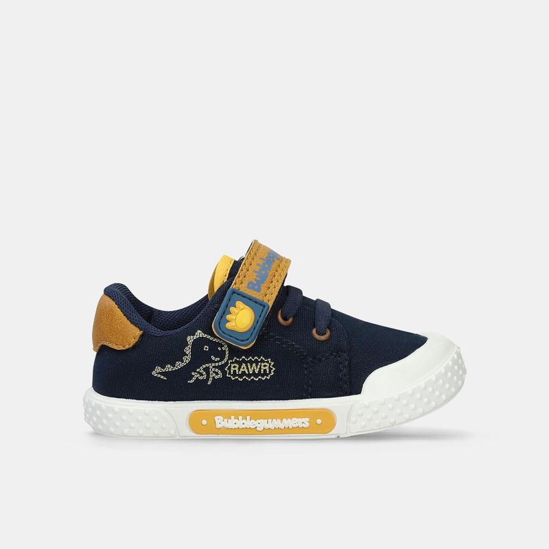 BUBBLE GUMMERS - Tenis Bebé Para Niño Bubblegummers Azul-Mostaza Siberito
