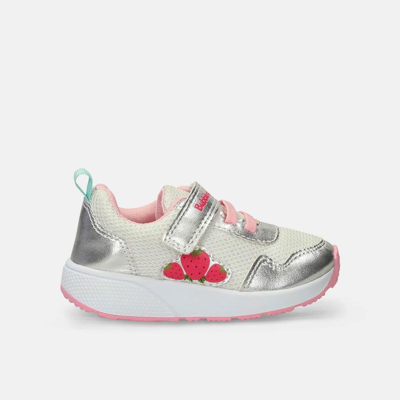 BUBBLE GUMMERS - Tenis Bebé Para Niña Bubblegummers Blanco-Plateado Selene