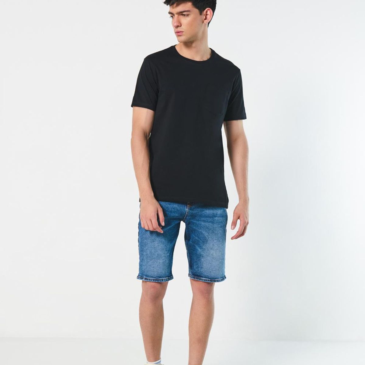 KOAJ - KOAJ Camiseta manga corta unicolor con bolsillo en frente Hombre