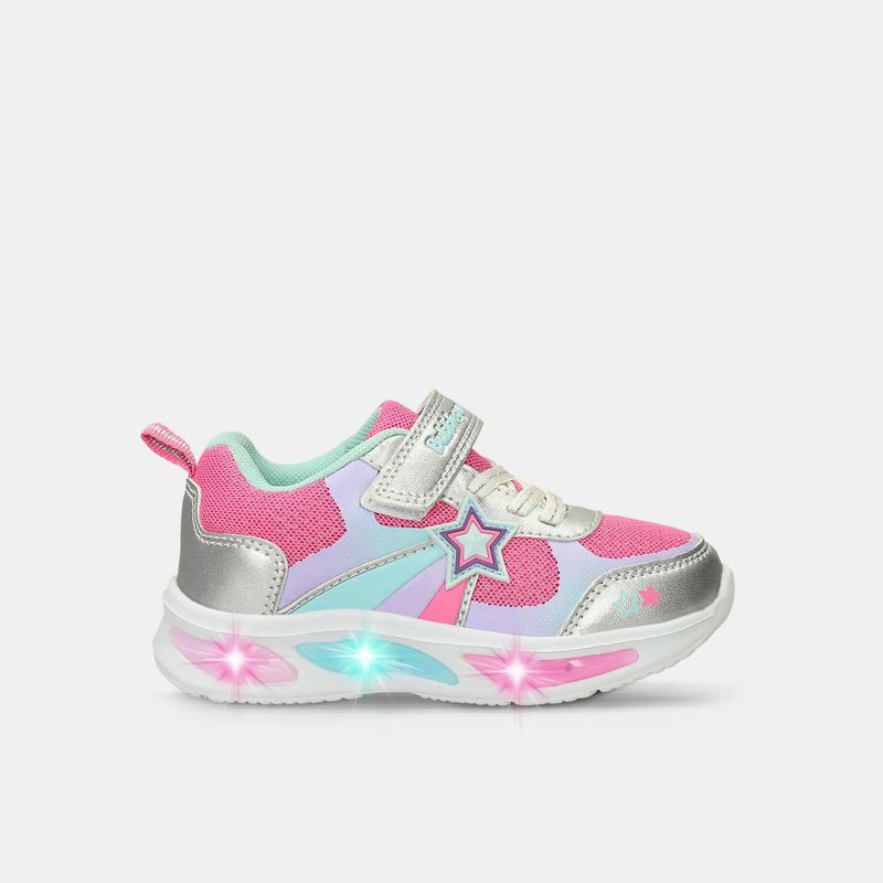 BUBBLE GUMMERS - Tenis Infantil Con Luces Con Luces Para Niña Bubblegummers Fucsia-Multicolor Sydney