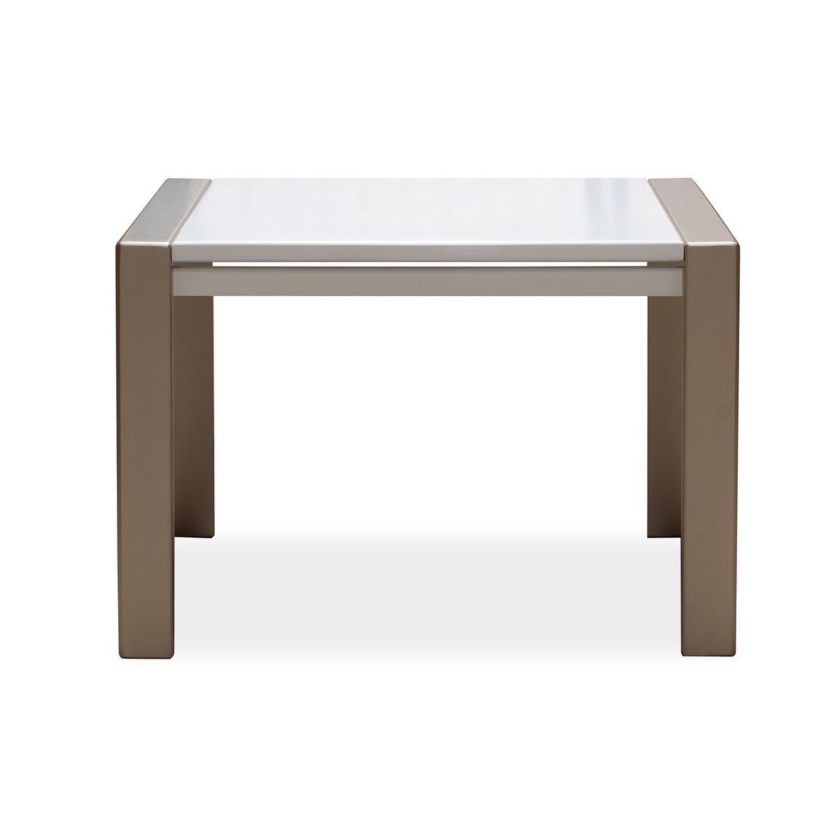 ELITE LIVING - MESA COMEDOR 4 PUESTOS OXFORD BLANCO PERLA CHAMPAÑA