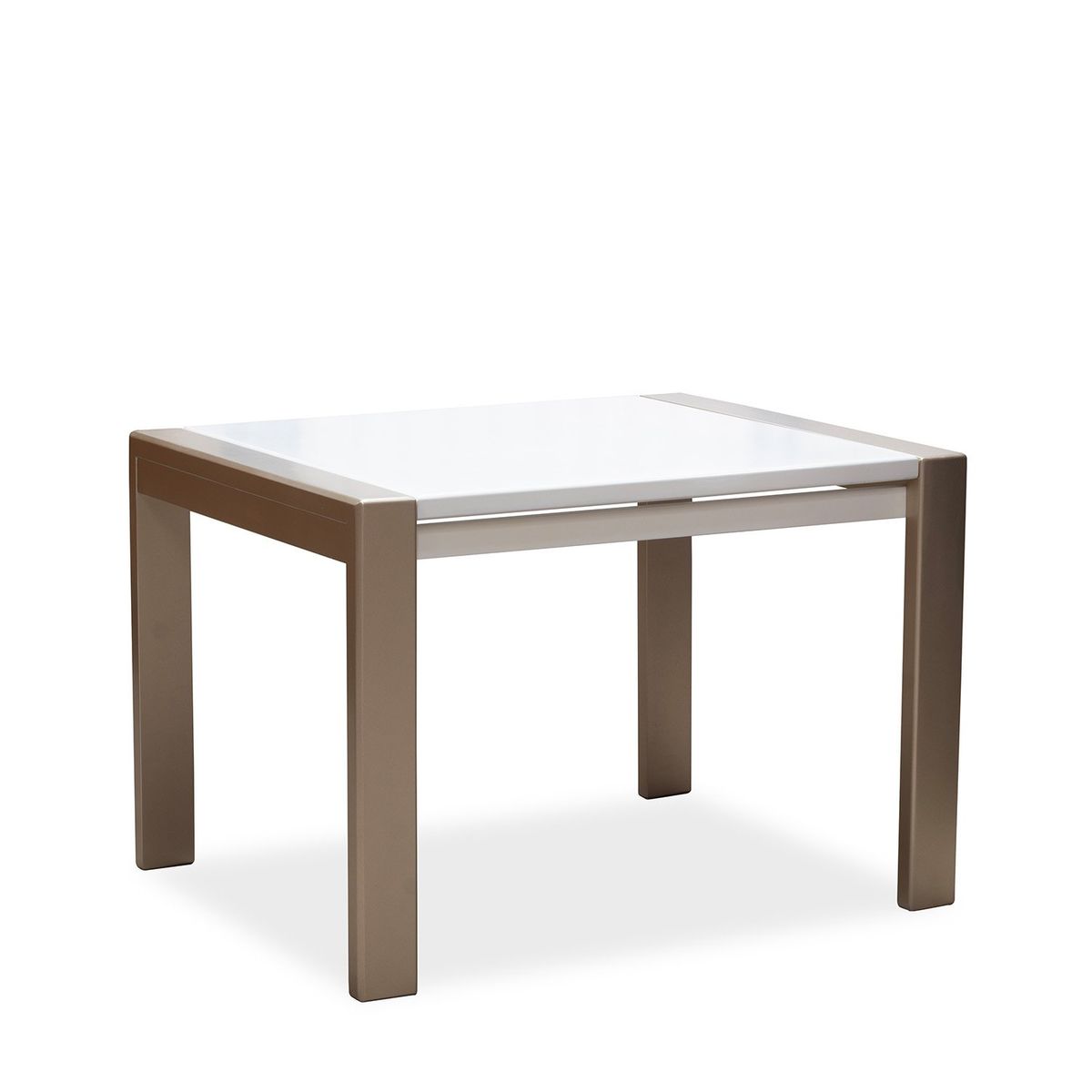 ELITE LIVING - MESA COMEDOR 4 PUESTOS OXFORD BLANCO PERLA CHAMPAÑA