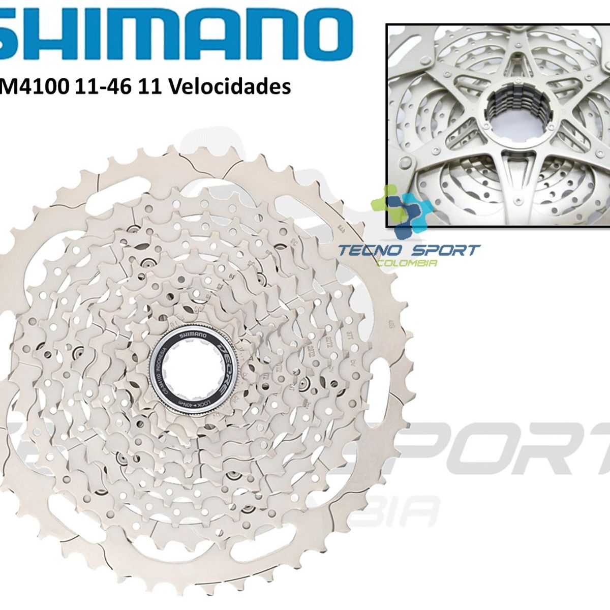 SHIMANO - Pacha Shimano Deore Cassette M4100 10 Velocidades 11-46 Mtb
