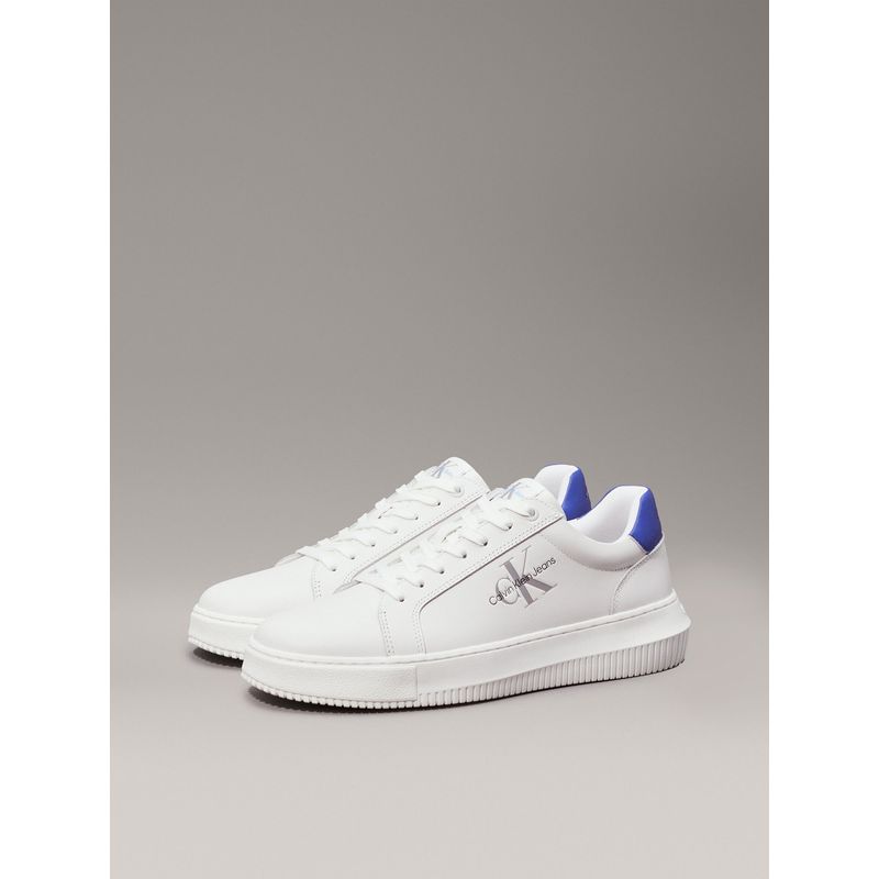 CALVIN KLEIN - Tenis azul de cuero robusto Calvin Klein