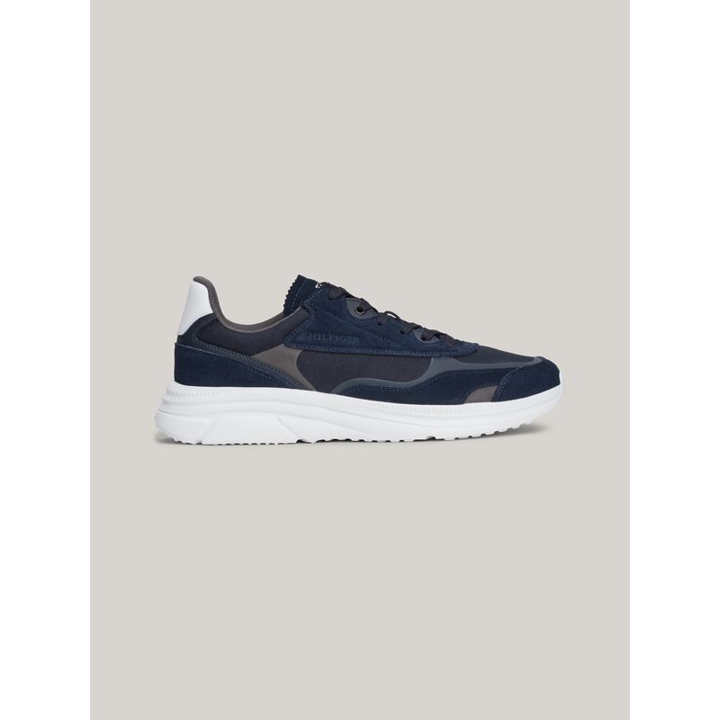 TOMMY HILFIGER - Tenis azul de running con logo en bajo relieve Tommy Hilfiger