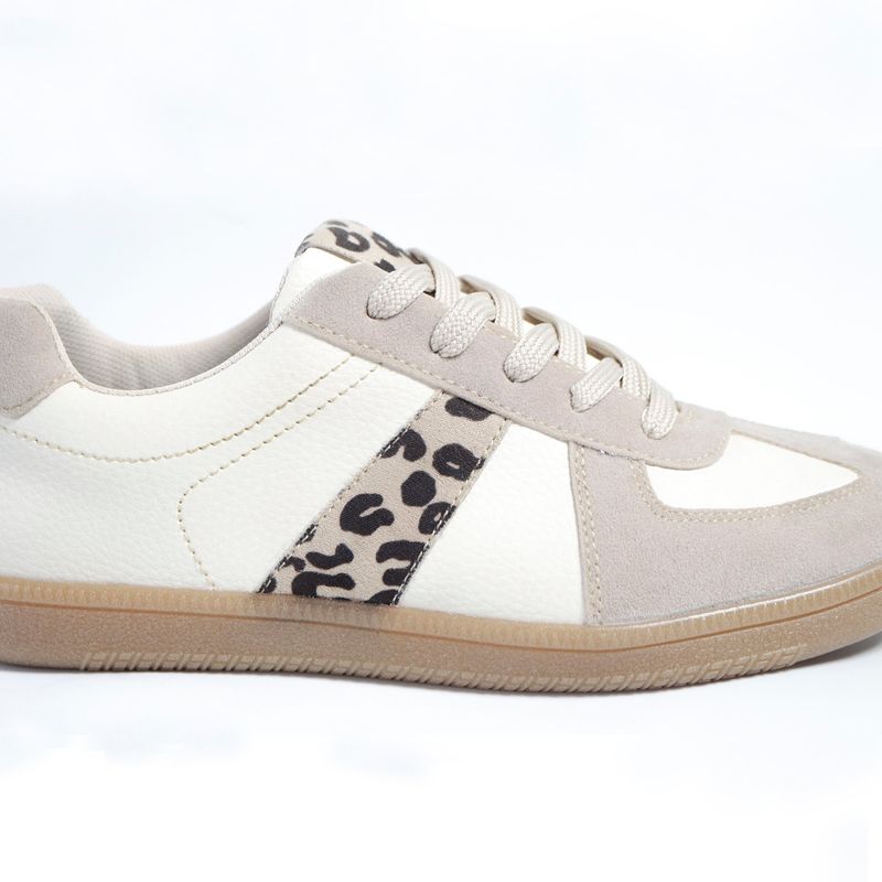 GENERICO - Tenis Mujer Cuero Beige Millenials Sahara Print