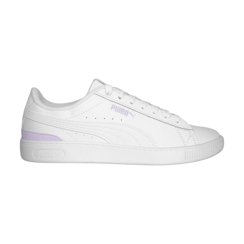 PUMA - Tenis Puma Vikky V3 Lthr Wns Mujer-Blanco/Lila