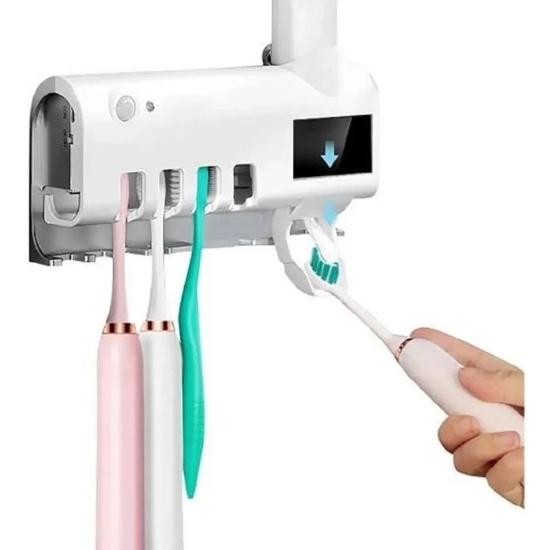 GENERICO - Dispensador De Crema Dental Esterilización Uv Porta Cepillos