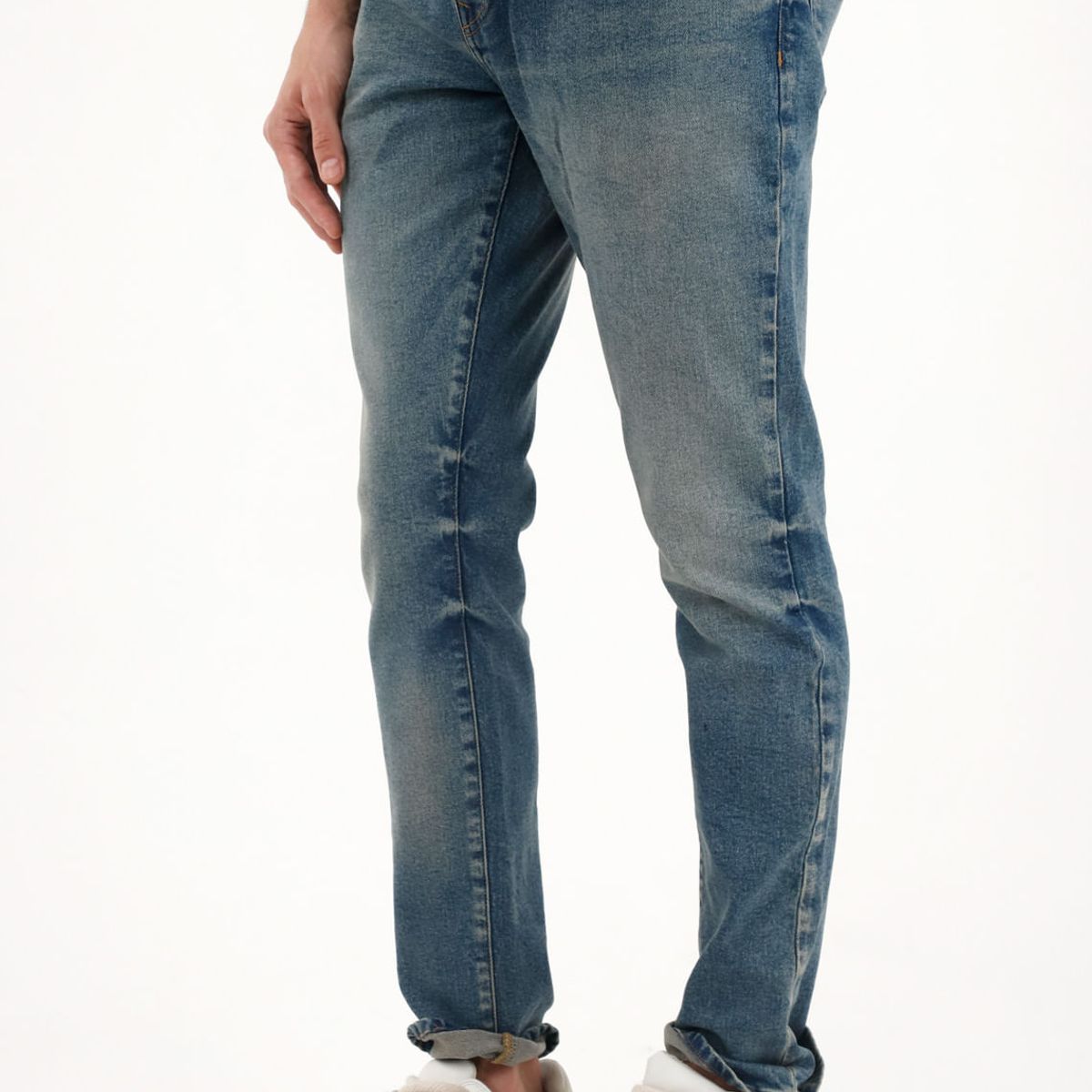 TENNIS - Jean Skinny tiro medio azul para hombre