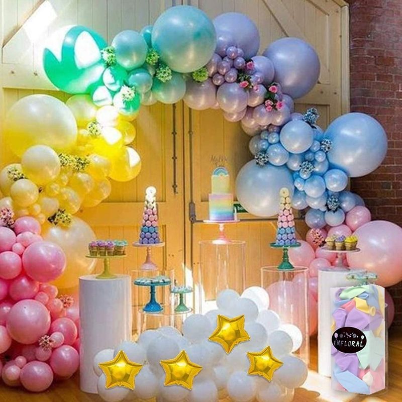 GENERICO - Decoracion Arco Fiesta Colores Pastel Globos Bombas