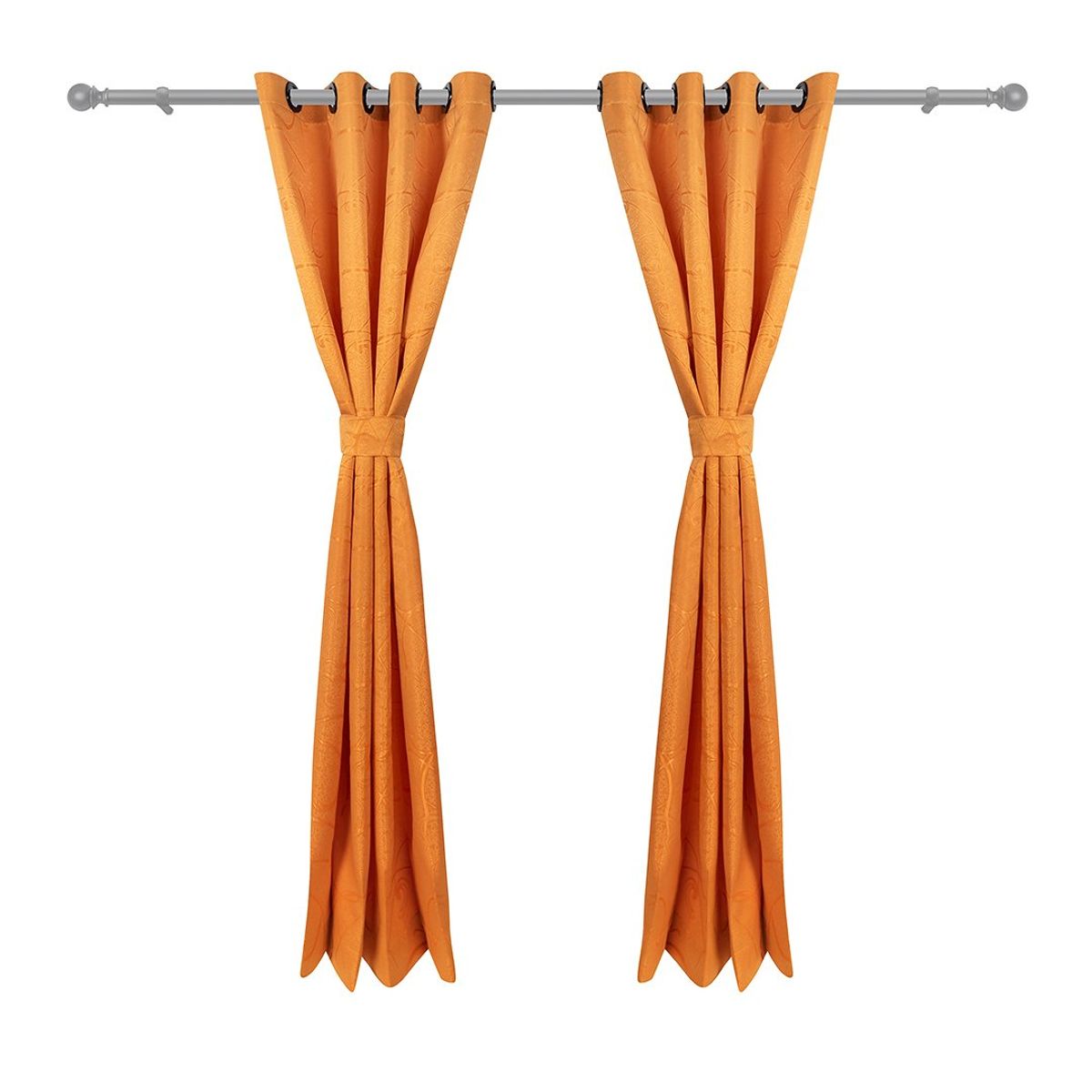 ADVANCE - Cortina de Aros Mostaza En Jacquard 280 cms x 210 cms 2 piezas