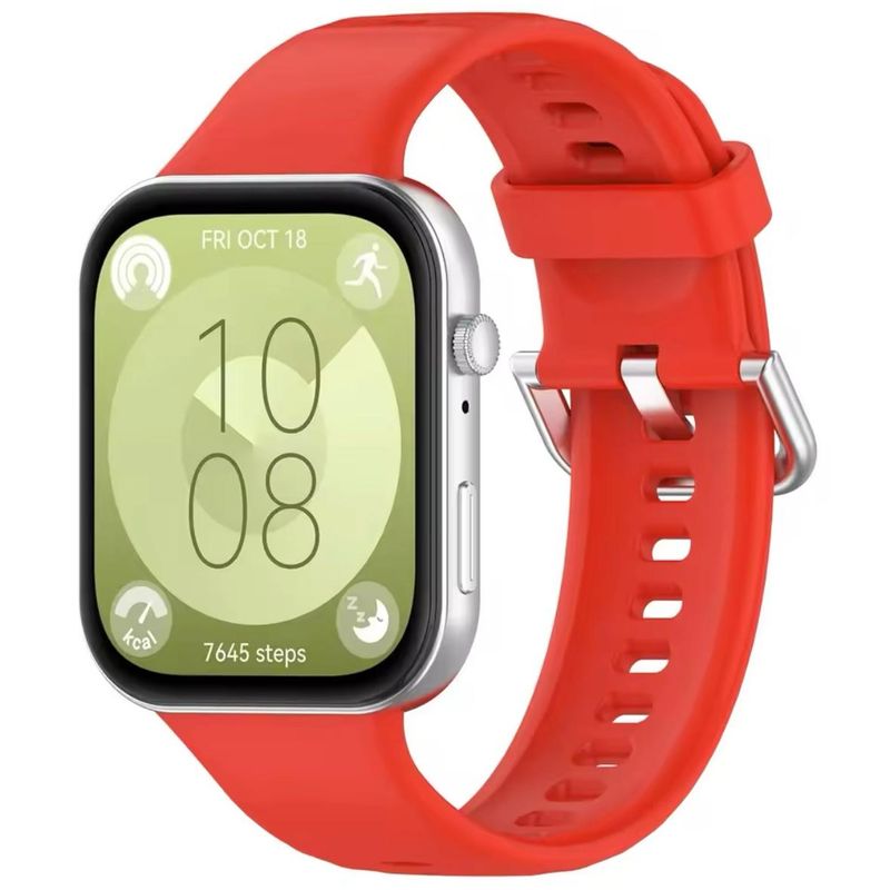 GENERICO - Correa de Silicona Para Huawei Watch fit 3 - Rojo