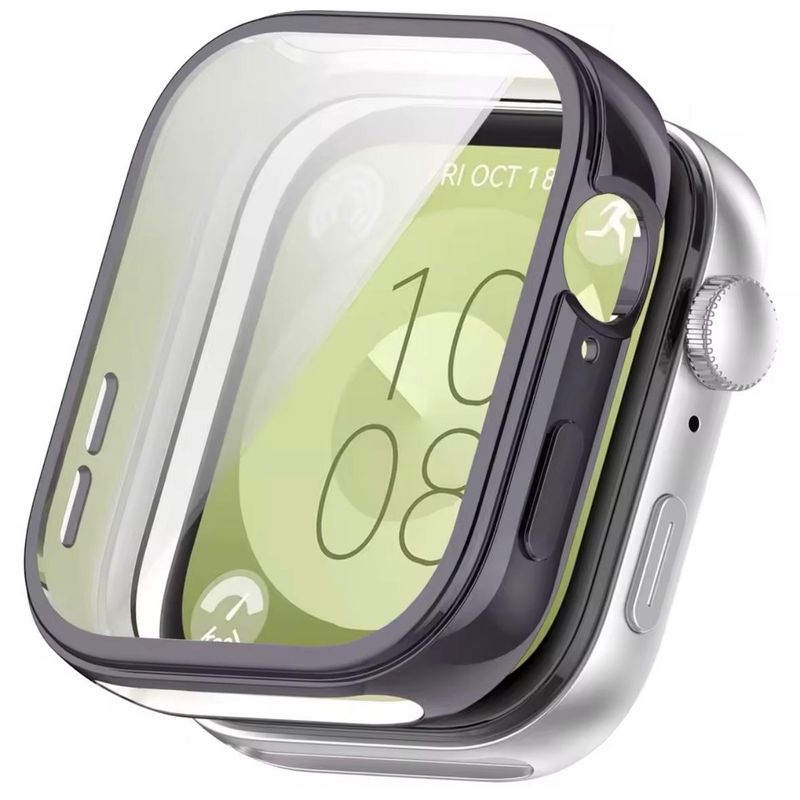 GENERICO - Case Protector de Pantalla Tpu Para Huawei Watch Fit 3 Gris