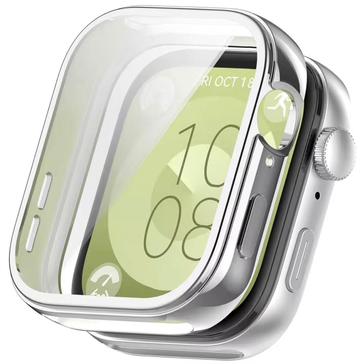 GENERICO - Case Protector de Pantalla Tpu Para Huawei Watch Fit 3 Plateado