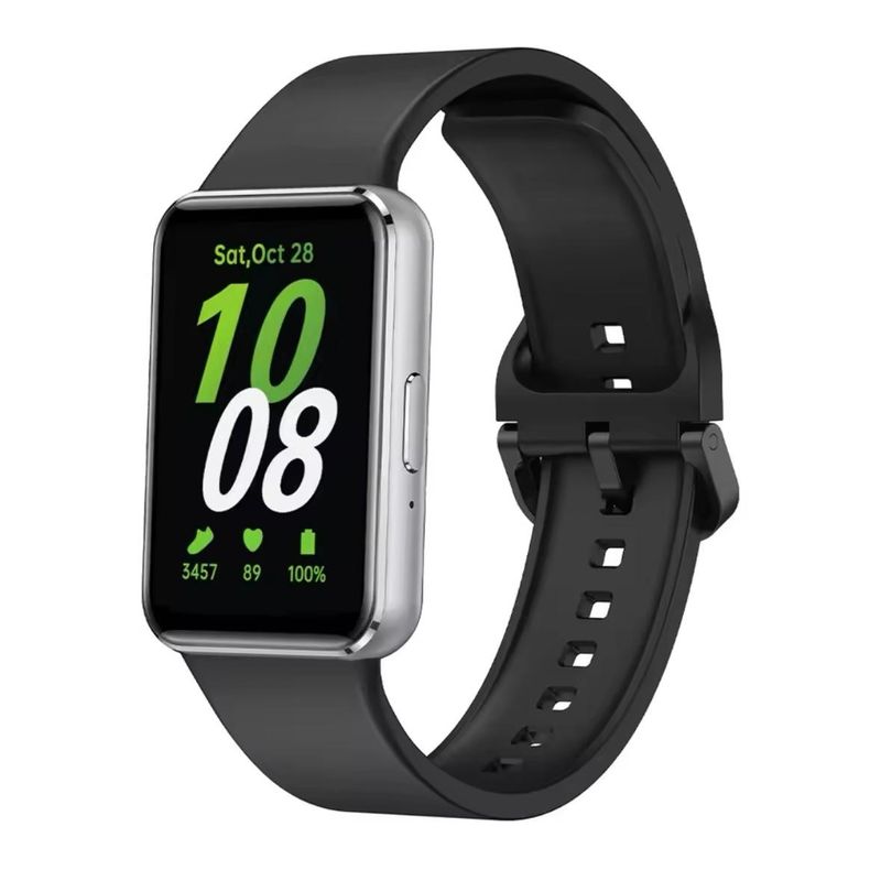 GENERICO - Correa de Silicona Para Samsung Galaxy Fit 3 Negro