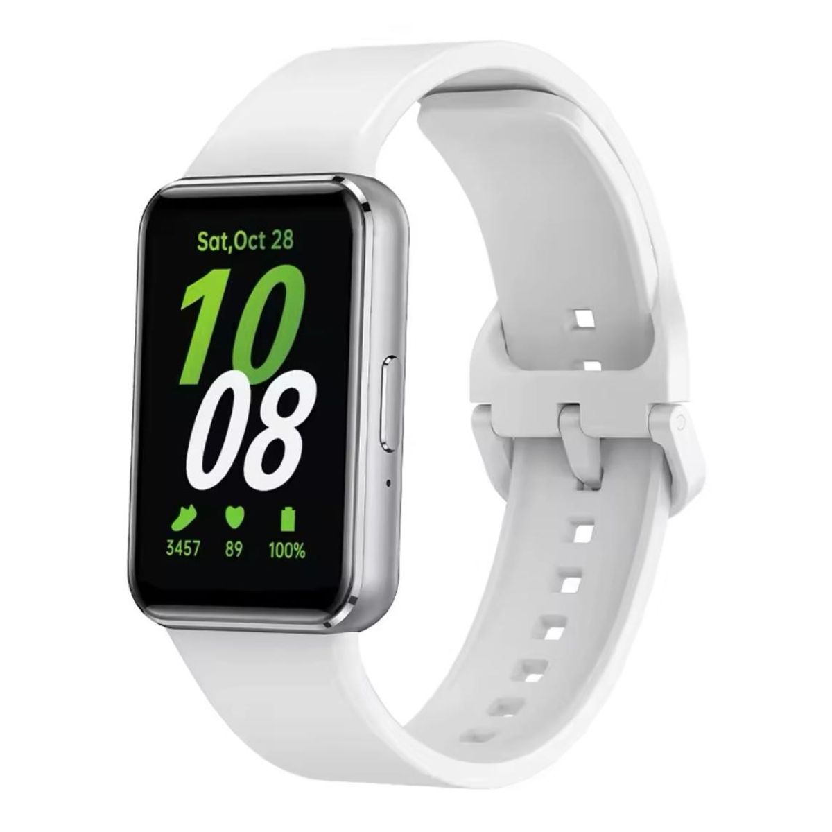 GENERICO - Correa de Silicona Para Samsung Galaxy Fit 3 Blanco