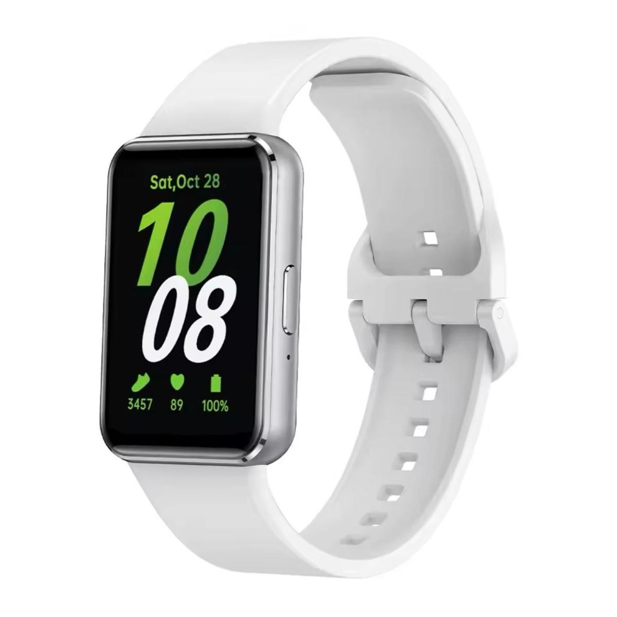 GENERICO - Correa de Silicona Para Samsung Galaxy Fit 3 Blanco