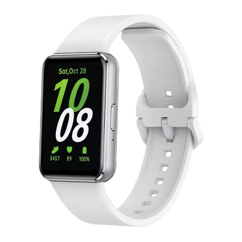 GENERICO - Correa de Silicona Para Samsung Galaxy Fit 3 Blanco