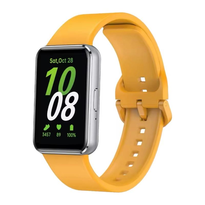 GENERICO - Correa de Silicona Para Samsung Galaxy Fit 3 Mostaza
