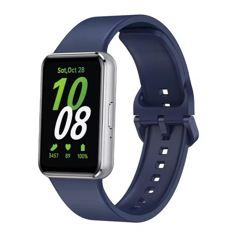 GENERICO - Correa de Silicona Para Samsung Galaxy Fit 3 Azul oscuro