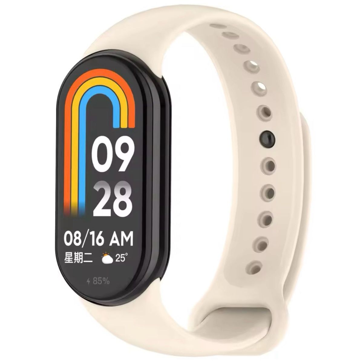 GENERICO - Correa de Silicona Para Xiaomi Band 9 y 8 Beige