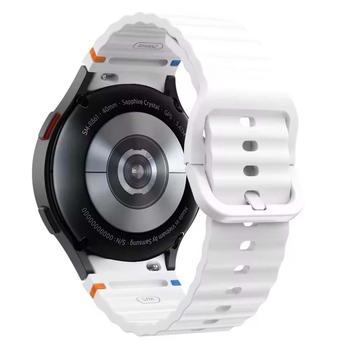 GENERICO - Correa de Silicona Para Samsung Galaxy Watch 7-6-5-4-FE Blanco