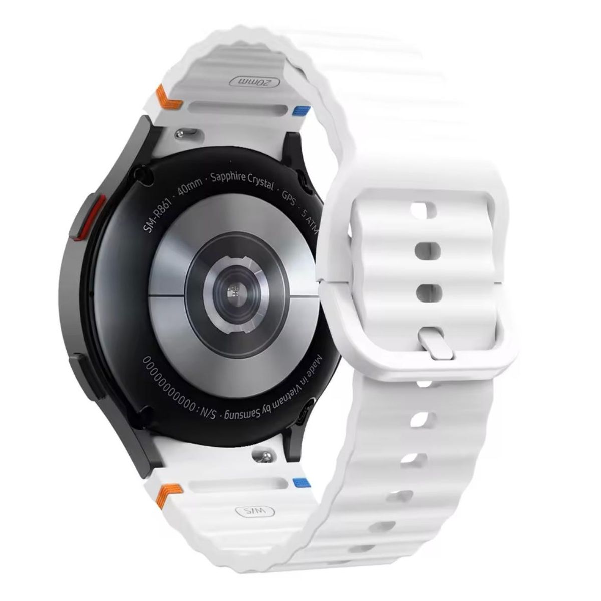 GENERICO - Correa de Silicona Para Samsung Galaxy Watch 7-6-5-4-FE Blanco