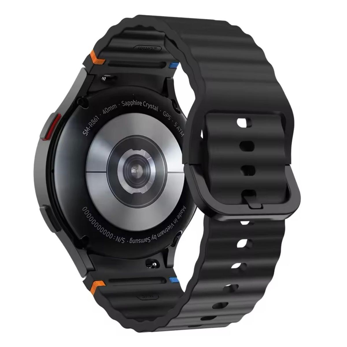 GENERICO - Correa de Silicona Para Samsung Galaxy Watch 7-6-5-4-FE Negro