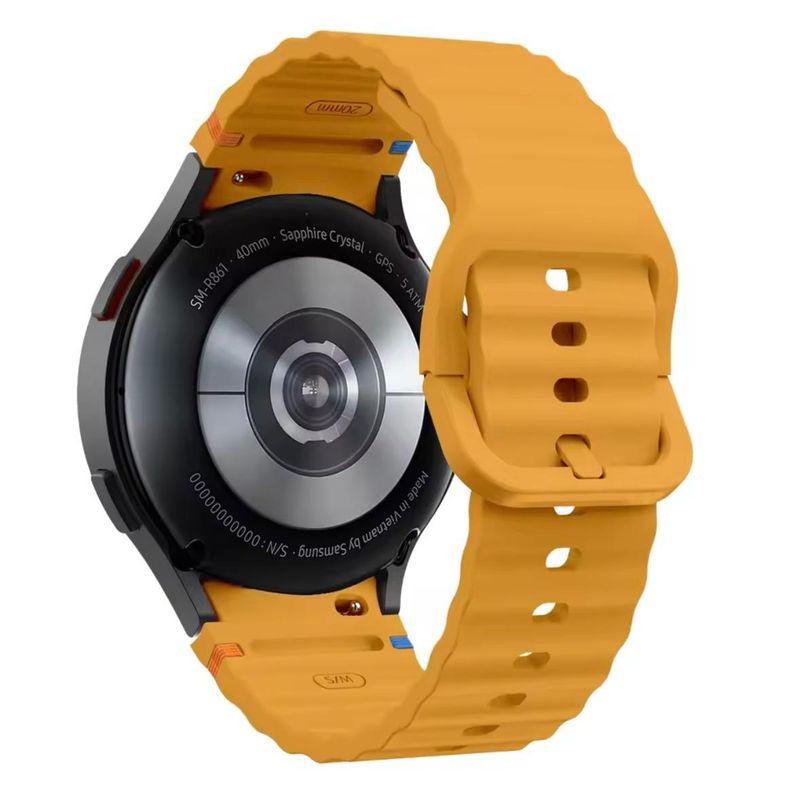 GENERICO - Correa de Silicona Para Samsung Galaxy Watch 7-6-5-4-FE Mostaza