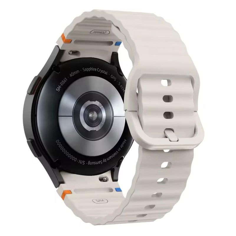 GENERICO - Correa de Silicona Para Samsung Galaxy Watch 7-6-5-4-FE Beige
