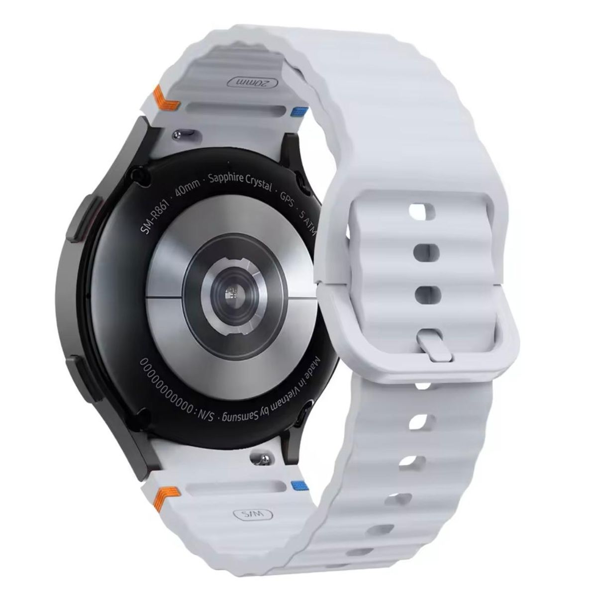 GENERICO - Correa de Silicona Para Samsung Galaxy Watch 7-6-5-4-FE Gris claro