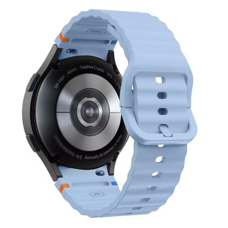 GENERICO - Correa de Silicona Para Samsung Galaxy Watch 7-6-5-4-FE Azul porcelana