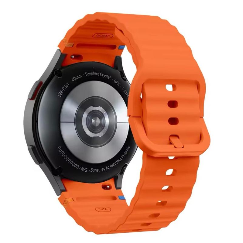 GENERICO - Correa de Silicona Para Samsung Galaxy Watch 7-6-5-4-FE Naranja
