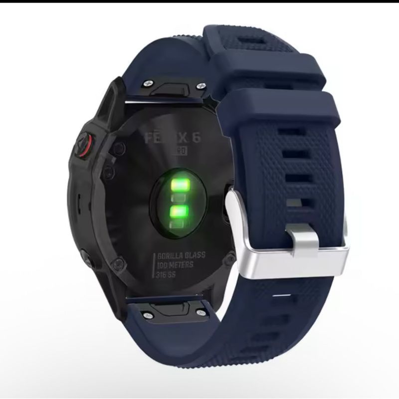 GENERICO - Correa de Silicona 22mm Para Garmin Fenix 5-6-7 Y Forerunner 955-945-935 Azul oscuro