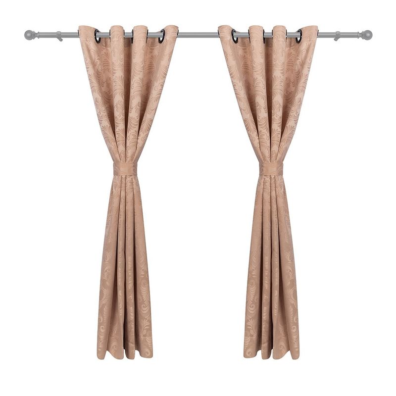 ADVANCE - Cortina de Aros Beige En Jacquard 280 cms x 210 cms 2 piezas