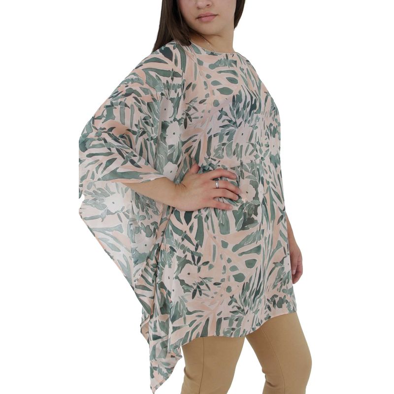 L Y H - Blusón Para Mujer Manga Corta Rosa Marca L&H
