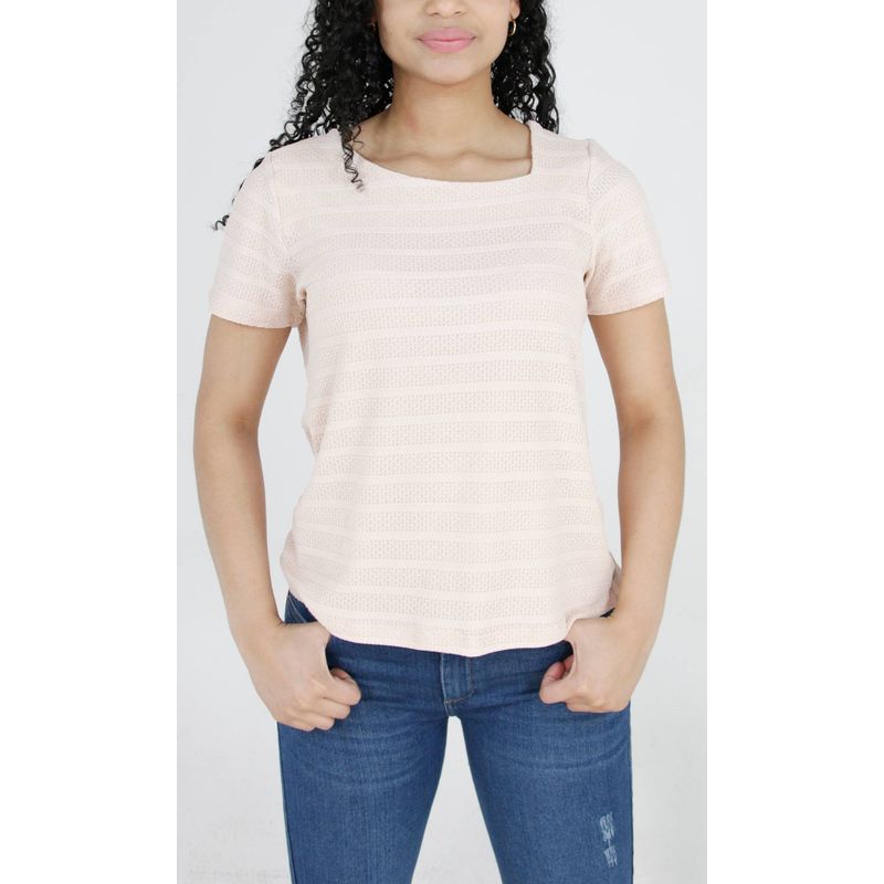 L Y H - Camiseta Para Mujer Manga 34 Café Marca L&H