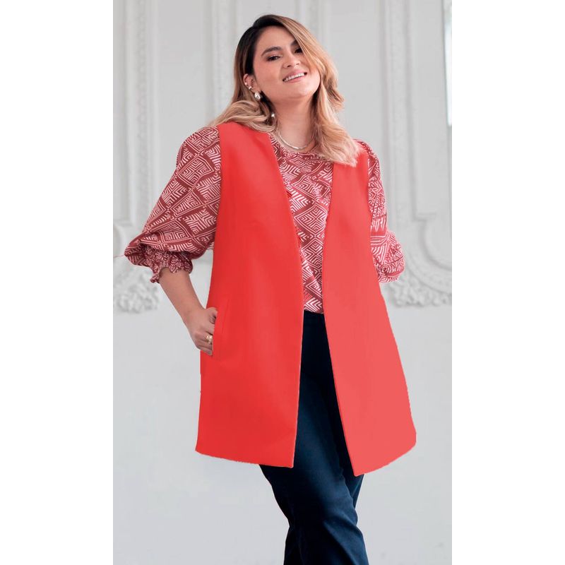 L Y H - Chaleco Para Mujer Rojo Marca L&H