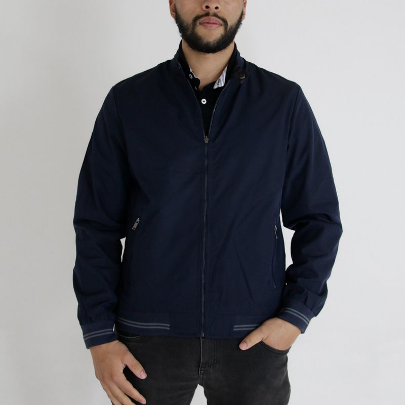 L Y H - Chaqueta Para Hombre Azul Marca L&H
