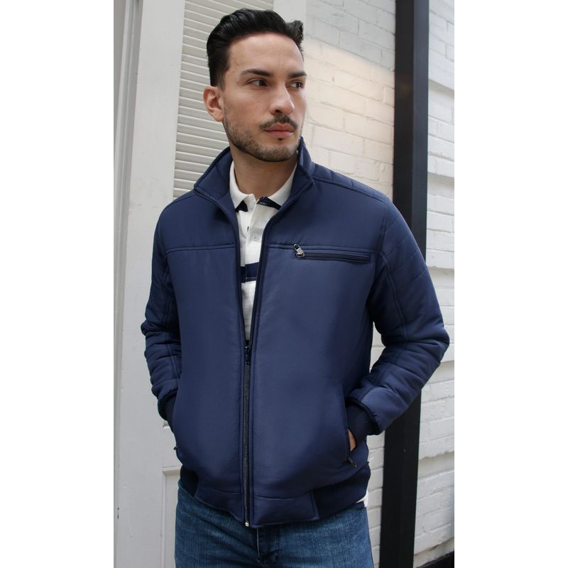 L Y H - Chaqueta Para Hombre Azul Marca L&H