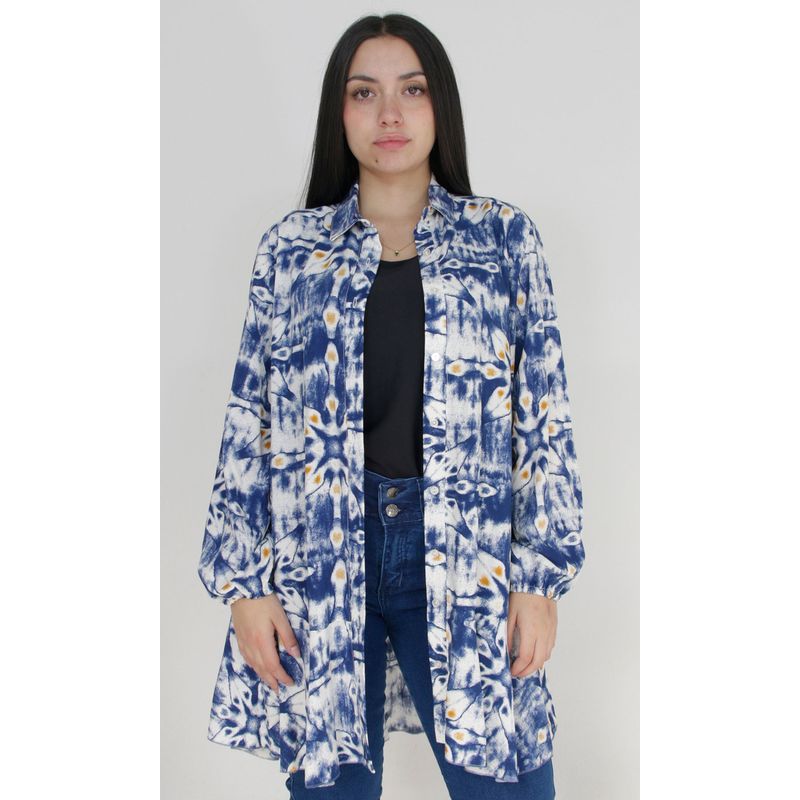L Y H - Bluson Para Mujer Azul Marca L&H