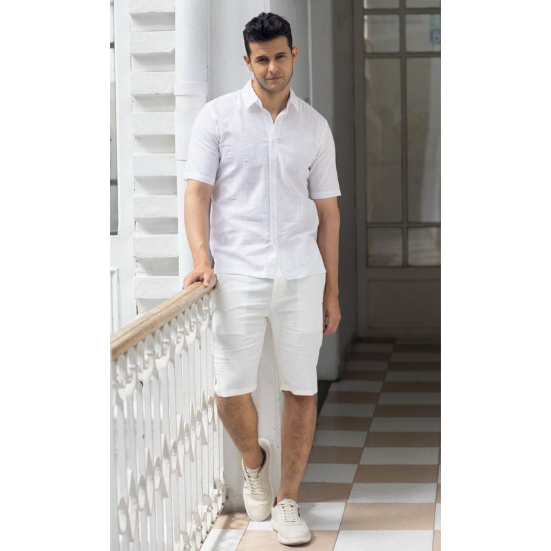 L Y H - Bermuda Para Hombre Beige Marca L&H