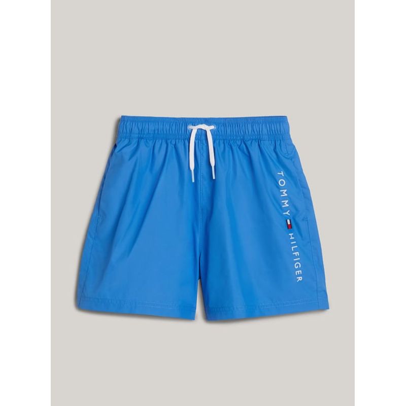 TOMMY HILFIGER - Pantaloneta de baño Azul de medio largo con logo Para Niño Tommy Hilfiger