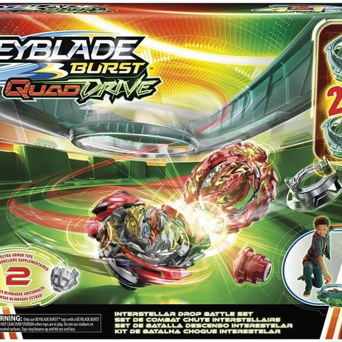 BEYBLADE - Estadio Beyblade Hasbro Burst Quaddrive Doble Piso